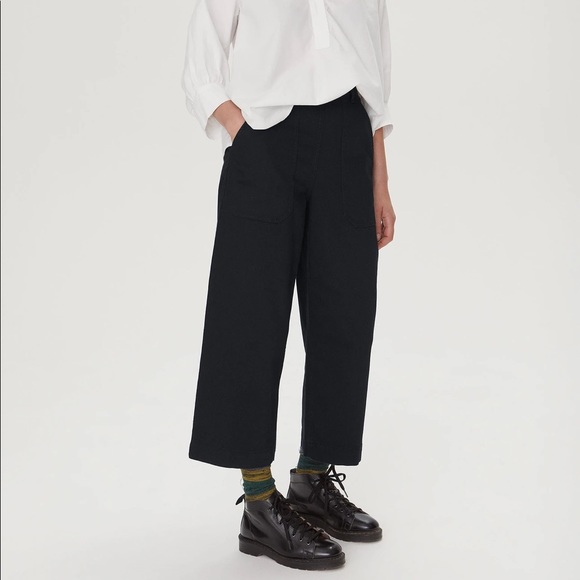 Nwt Toast Annie Black Denim Side Button 